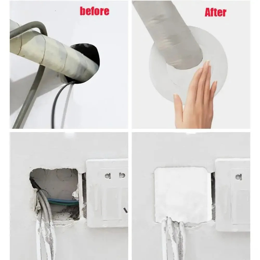 Sealing Cement Wall Hole Sealant Air Conditioning Repair Mud Clogged Mud Glue White Waterproof Household Filling Pipe Glue