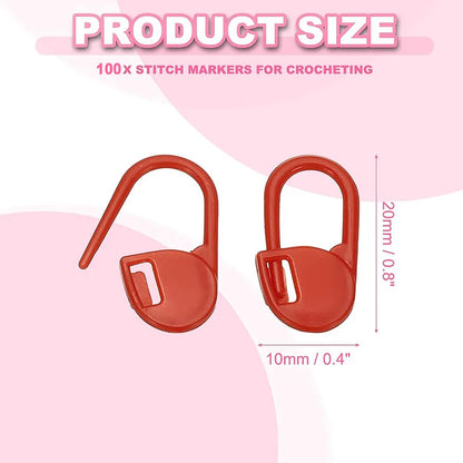 50-100Pcs/Bag Plastic Small Clip Locking Stitch Markers Crochet Latch Knitting Tools Needle Clip Hook Sewing Tool Mixed Color