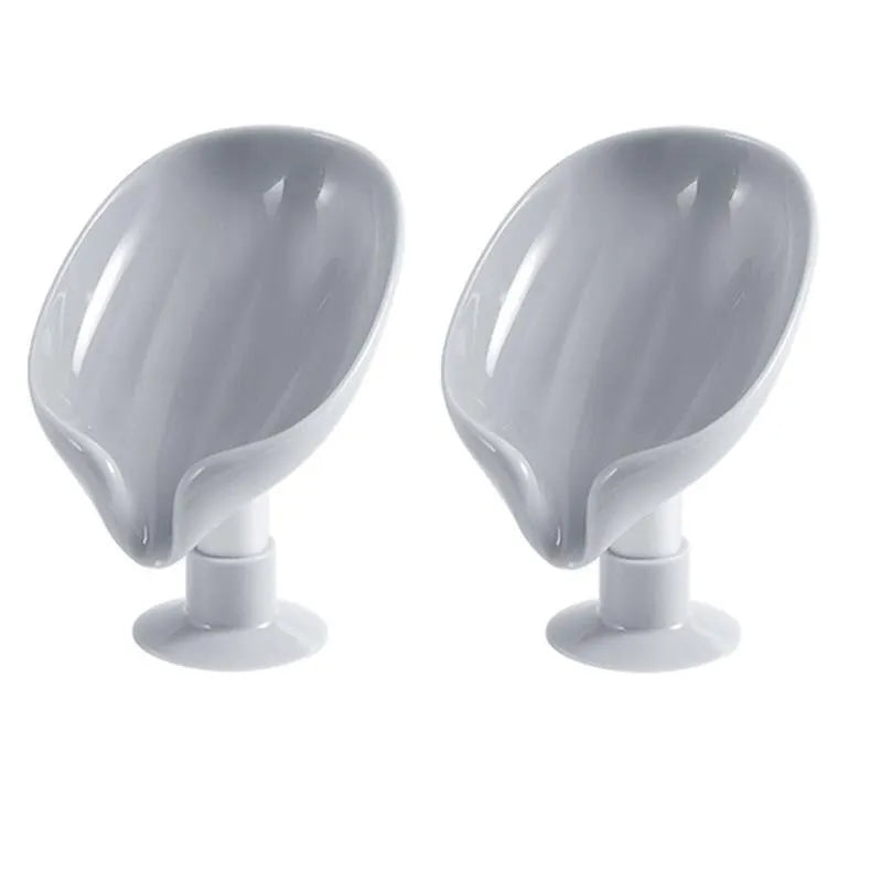 2pcs Soap Box Creative Draining Soap Storage Rack Punch Free Suction Cup Personalized Cute Household Shelf Bathroom Artifact 
