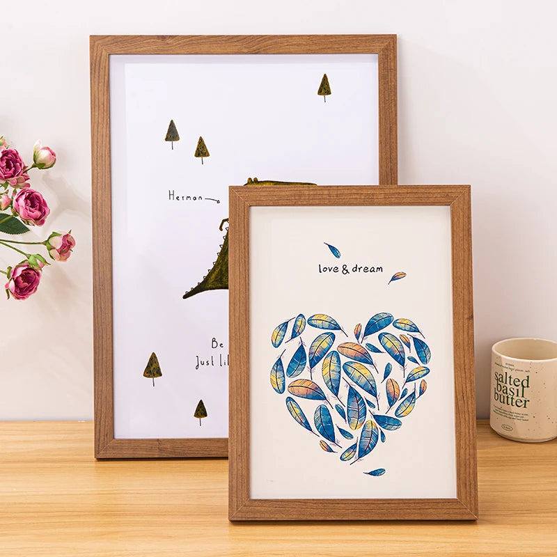 Picture Frame MDF 30X40cm 21x30cm 15X20cm A4 A8 Square Tabletop Photo Frames Wall Art Poster Display Bedroom Home Decor