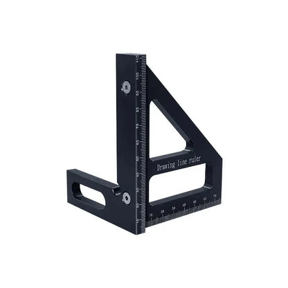 Carpenter Square -Woodworking Square Protractor Aluminum/Plastic Ruler 3D Multi Angle 45/90 Degree Layout Measuring Ruler