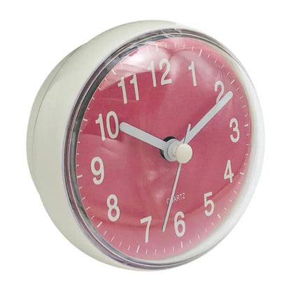 7cm Shower Anti Fog Waterproof Mini Small Table Decoration Kitchen Living Bathroom Room Wall Clock Toilet Round Sucker Decor 