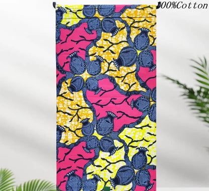 New African Ankara Batik Fabric Super Real Wax African Cotton Material Prints Wax Tissu For Sew 6yards