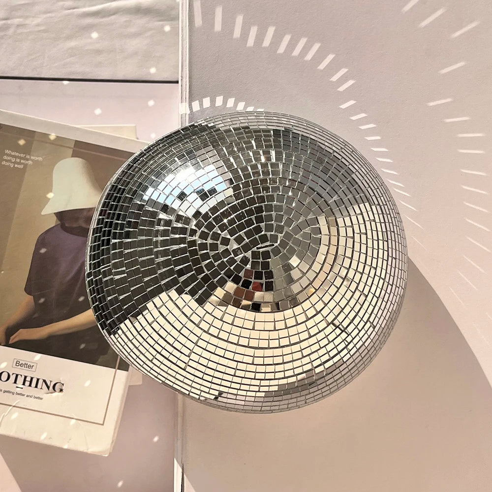 Melted Disco Ball Mirror Reflective Funky Modern Home Decor Handmade Aesthetic Room Decor Melting Mirror Ball For Table Shelf