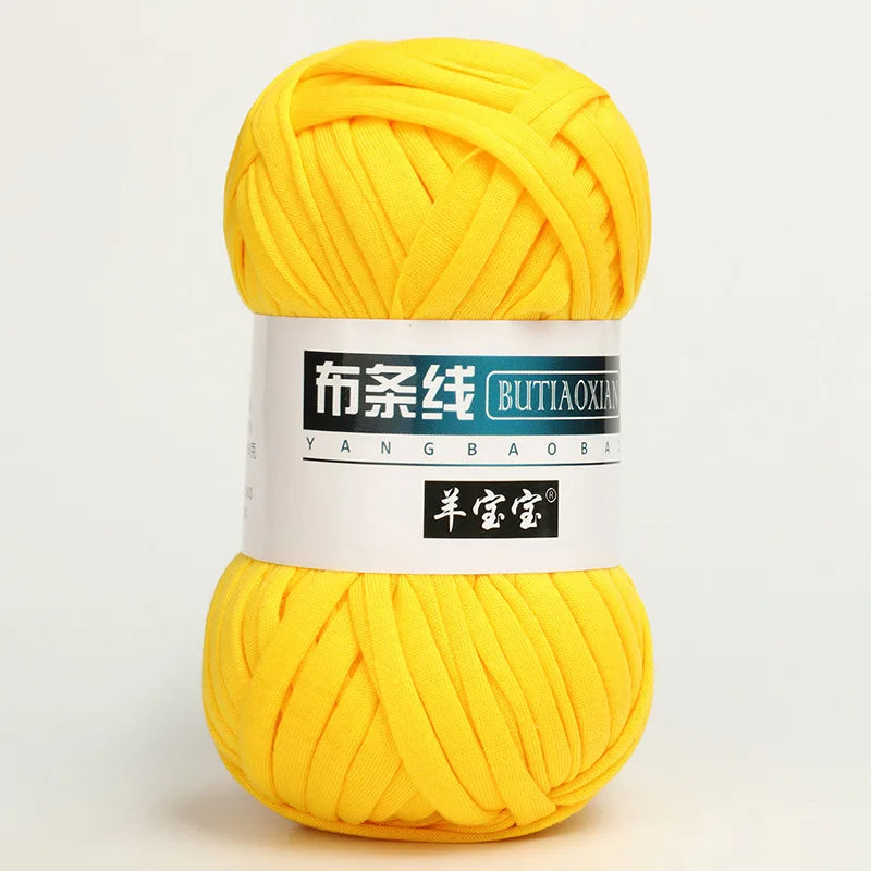 Crochet Bag Yarn, 100g T-Shirt Knitting Yarn, Soft Polyester Yarn for Coasters, Hats, Slippers, Crochet Projects, Thick Cloth