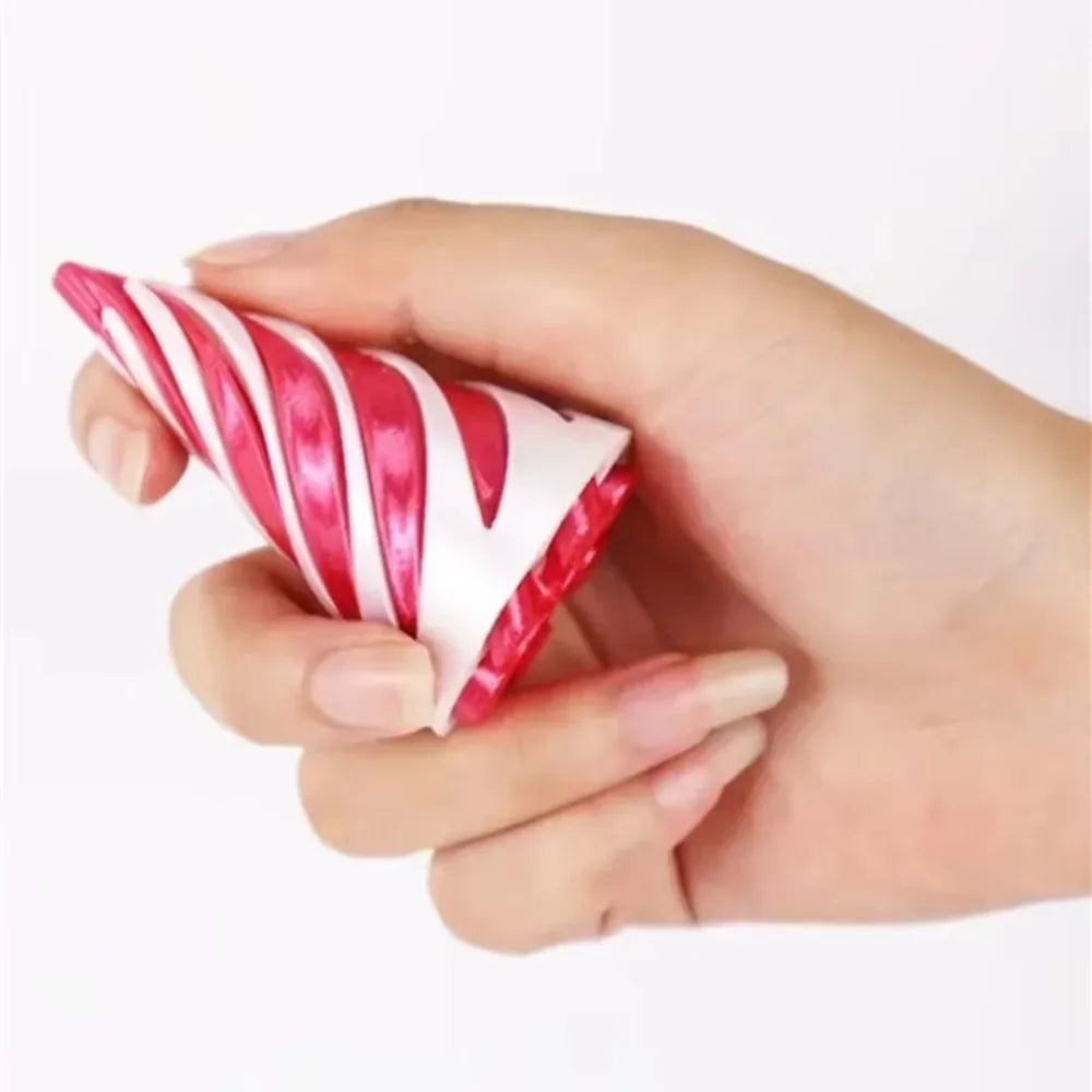 3D Printed Spiral Cone Pyramid Passthrough Sculpture Pass Through Pyramid Toy Mini Vortex Thread Illusion Cone Spiral Ornamen
