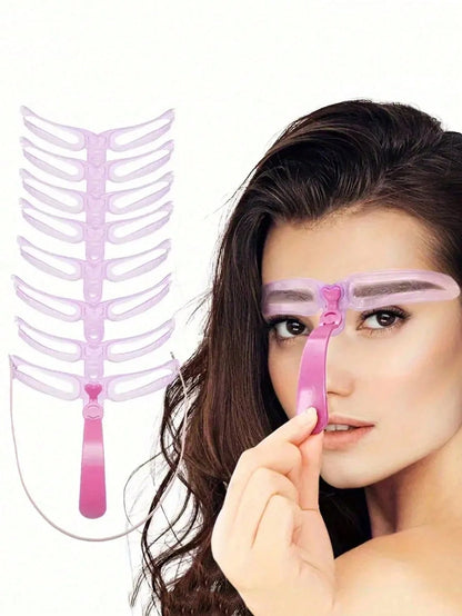 8Pcs Reusable Eyebrow Stencils,Eyebrow Shaping Kit,Eyebrow Makeup Template,Eyebrow Shaper-8 Styles For Different Eyebrow Shap