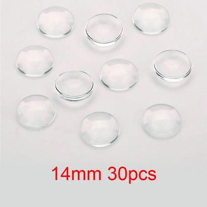 1pack Oval Round Glass Cabochon 30x40mm 6mm 8mm 10mm 12mm 18mm 20mm 25mm 30mm Transparent Clear Flatback Cameo Jewelry Making