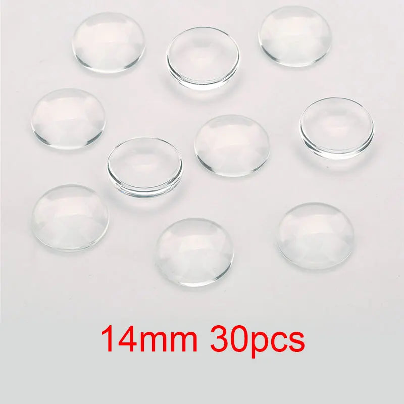1pack Oval Round Glass Cabochon 30x40mm 6mm 8mm 10mm 12mm 18mm 20mm 25mm 30mm Transparent Clear Flatback Cameo Jewelry Making
