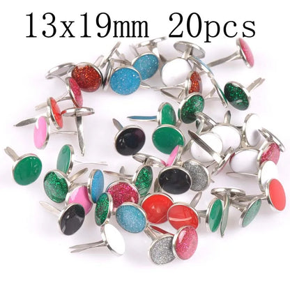 mix vintage Diy Brads Scrapbooking Embellishment Fastener Brad Metal Crafts Decoration CP2583 - 13x19mm 20pcs