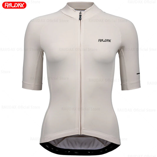 2026 Raudax Cycling Jersey 11 colors Cycling Racing Tops Short Sleeve Cyclist Clothes Shirt Maillot Women Bicycle Bike Wear