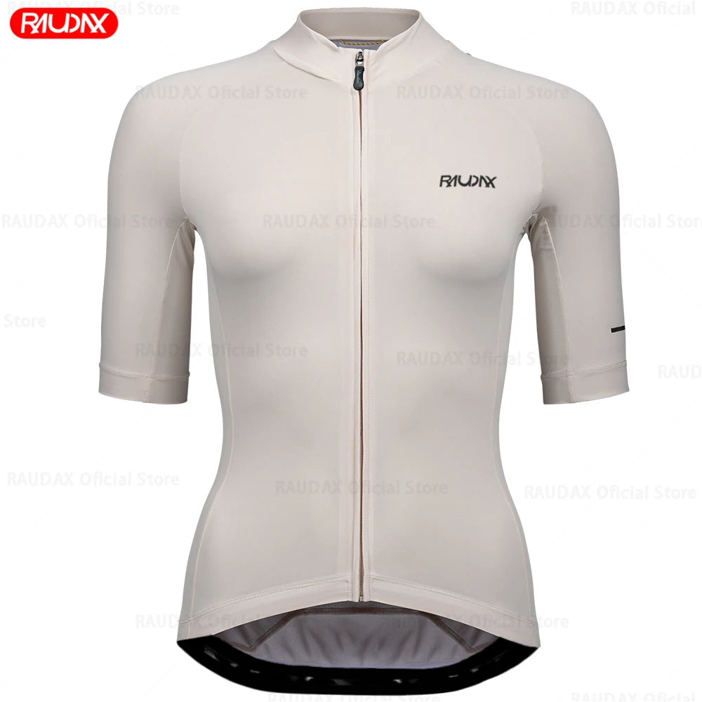 2026 Raudax Cycling Jersey 11 colors Cycling Racing Tops Short Sleeve Cyclist Clothes Shirt Maillot Women Bicycle Bike Wear -
