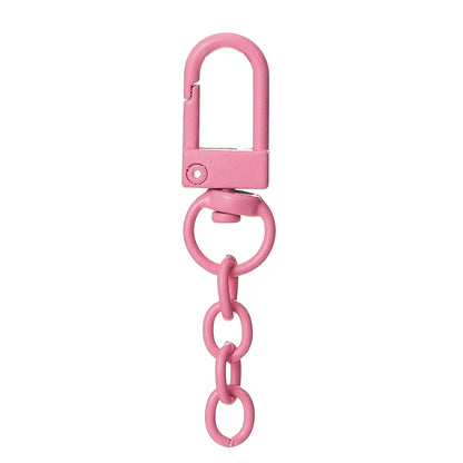 10pcs/lot Keyring Lobster Clasp Spring Buckle With Chains Colored Keychains For DIY Jewelry Making Key Ring Hooks Bags Buckle
