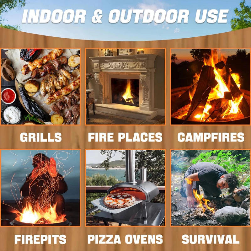 20/40/60pcs Natural Fire Starter,Wax Wood Stick,Suitable for Campfires,Fireplace,Barbecue Stove,Chimney Oven,Charcoal Ignitio