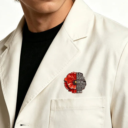 Creative Red Friday Brooch Memorial Day Badges Remembrance Day Patriotic Fashion Clothes Pins Backpack Decoration Jewelry Gif