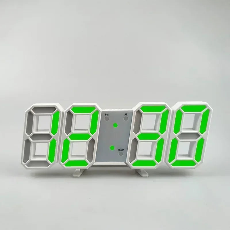 Purchase Products Clock 3D LED Digital Alarm Clock Wall Clock Time/date/temperature For Home/kitchen/office Clocks Decor Gard