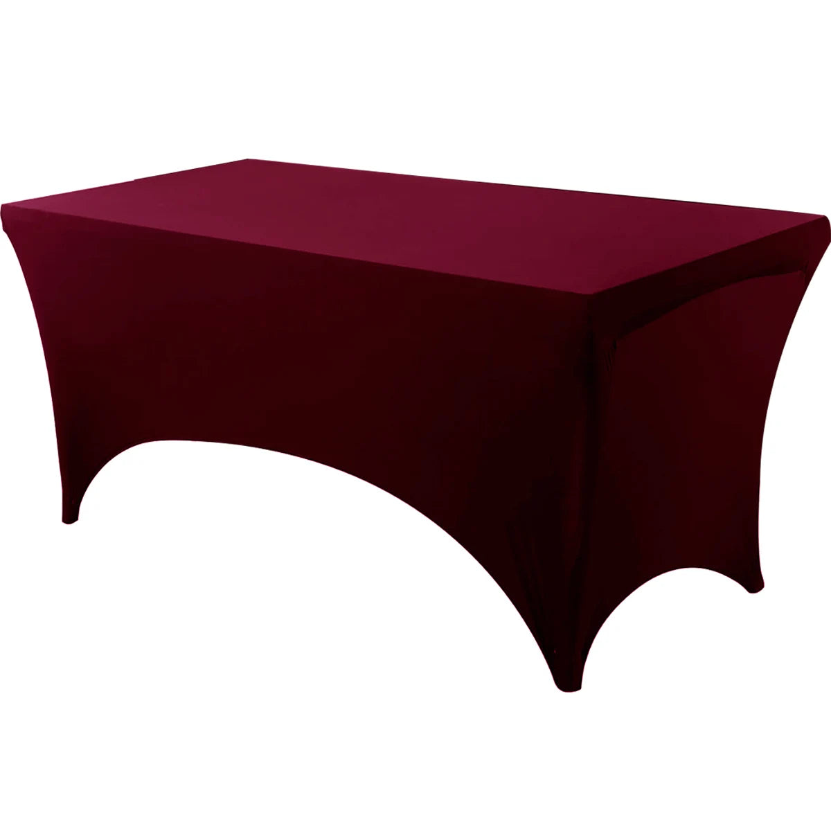 Spandex Tablecloth Tight Fitted Washable and Wrinkle Resistant Stretch Rectangular Patio Table Cover for Event Wedding Partie