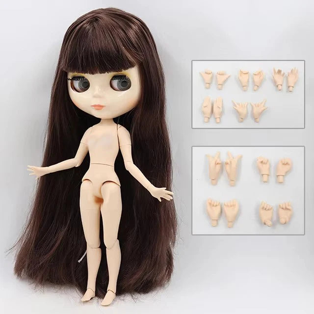 ICY DBS blyth doll 1/6 bjd toy joint body white skin shiny & matte face 30cm on sale special price toy gift anime doll - glos