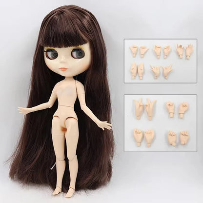 ICY DBS blyth doll 1/6 bjd toy joint body white skin shiny & matte face 30cm on sale special price toy gift anime doll - glos