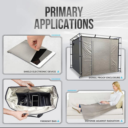New RFID Shielding Faraday Fabric 4G 5G WIFI EMF EMI High Frequency Electromagnetic Shielding Cloth DIY Wireless Shield Fabri