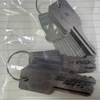 48 In 1 Locksmith Tools Lock Keys Set for Bull Head Lock for S Groove Lock For One Word Locks for SOWOYOO