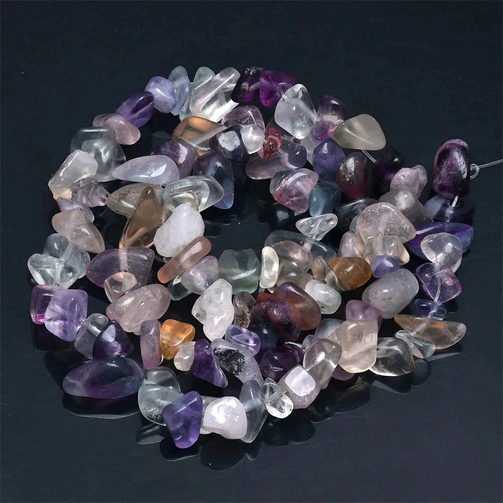 16 inch Natural Stone Beads Chips Beads 5-8mm Irregular Crystal Agate Gravel Beads Diy Bracelet For Jewelly HK058 - Flurspar