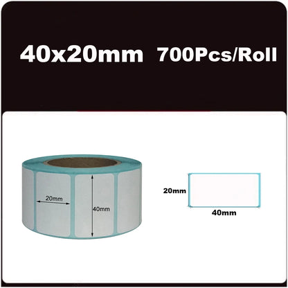 700pcs/Roll 40*20/40*30/50*30mm Print Supplies Thermal Label Sticker Paper Waterproof Supermarket Price Blank Label Direct Pr