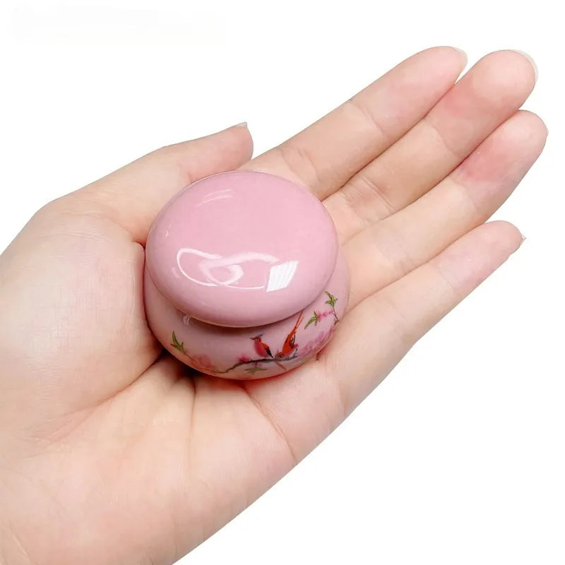 1Pc Ceramics Nail Cup with Lid Acrylic Liquid Powder Ceramic Cup Nail Art Acrylic Liquid Powder Porcelain Dappen Dish Contain