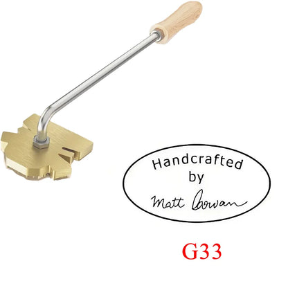 Custom Branding Iron Stamp DIY LOGO Heating Brass Embosser Seals with Handle for Wood Leather Cake Hamburger Wedding Party Cr