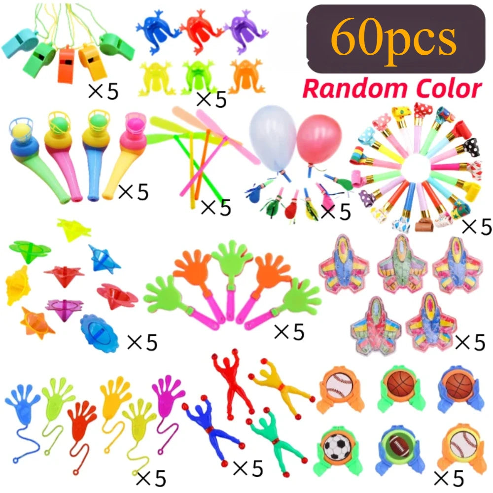 40-150 Pcs Kids Birthday Party Favors Pinata Guest Gift Assortment Giveaway Pinata Stuffed Bulk Kids Toys Gifts - 60pcs