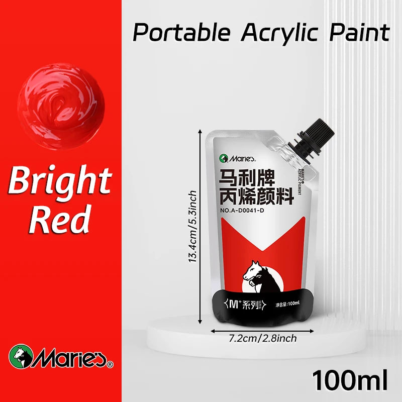 100ml Marie's Acrylic Paint,Assorted Colors,Waterproof,Pigments for DIY Craft,Rock,Wood,Professional Pigments for Adults,Arti