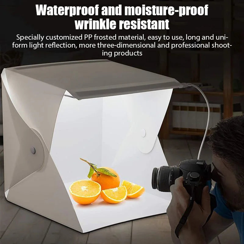 Mini Folding Photobox Photography LED Light Room Photo Studio Light Tent Box With 6 Colors Backdrops Photobox For DSLR Camera