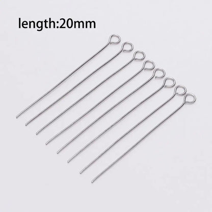 100pcs Stainless steel Eye Head Pins Metal Eye Pins For Jewelry Making Findings Diy Earrings Pendant Jewelry Pins Supplies