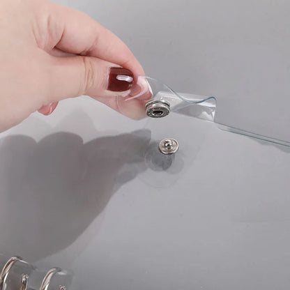 Transparent Color Plastic Clip File Folder A5/A6 Loose Leaf Ring Binder Planner Agenda School Office Supplies Glitter Station