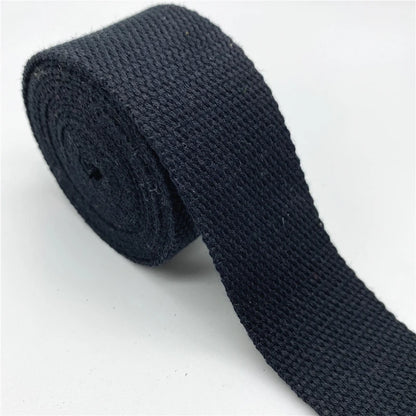 25mm 30mm 38mm 2yards Cotton Webbing Strap Canvas Cotton Ribbon For Knapsack Strapping Bags Crafts DIY Belt Bag Dog Accessori