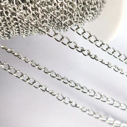 No Fade 2Meters Stainless Steel Chains for Jewelry Making DIY Necklace Bracelet Accessories Gold Chain Lips Beads Beaded Chai