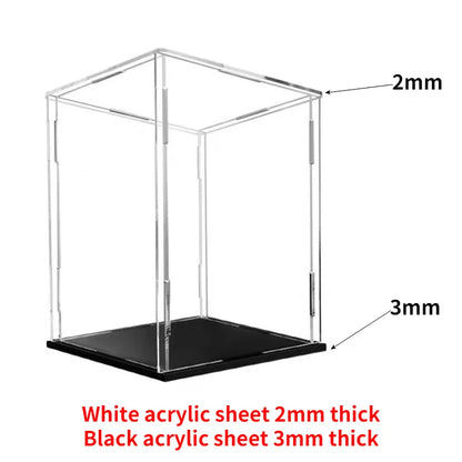 Acrylic Display Case Clear Display Box Countertop Cube for Collectibles, Action Figures, Mini Figurines Protection