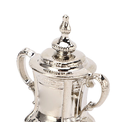 Football Trophy Decoration Mini Soccer Game Trophy Cup Model High Simulation Metal Football League Trophy Ornaments Decor