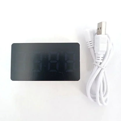 Multifunctional Mirror Table Clock Digital Alarm Snooze Display Time Night LED Light Desk Desktop Home Decor Gifts for Childr