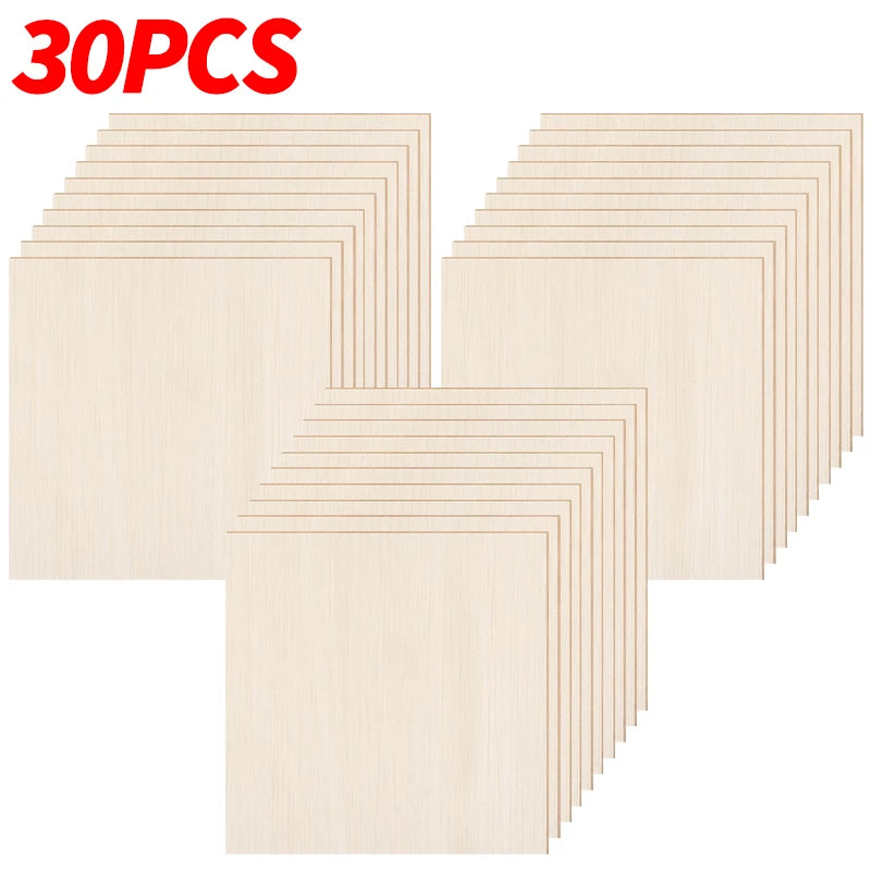 10cm Blank Wood Sheets Square Boxwood Pieces Unfinished Wood Boards For DIY Painting Laser Cutting Engraving Crafts Model Mak