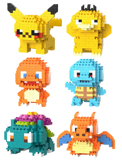 building block toys are luxurious children's toy models, suitable for educational DIY games for boys and girls, cartoon anime