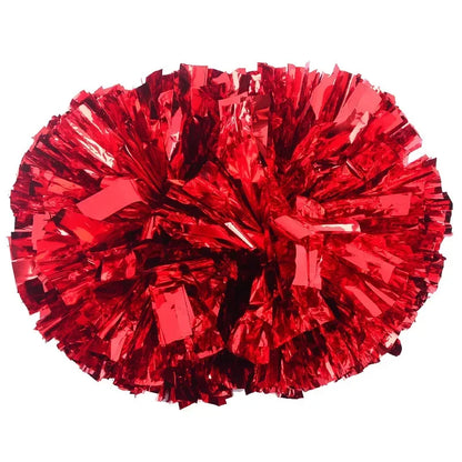 1pc Cheerleading Pom Poms with Handle Cheer Balls Big Gold Silver Red Yellow Blue Hand Dance Pompoms Accessories for Women Ki