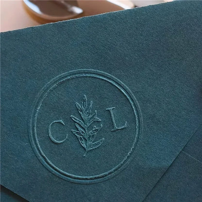 Customize Embossing Stamp Wedding Monogram Embosser Stamp,Personalized 2 initials Embosser Stamp,Wedding gift,hand held embos