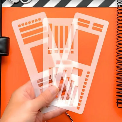 Rectangle Stencil Dot Grid Journal Stencil Handmade Flexible Template Set For Diy Scrapbooking Journaling With Dot Grid Plann