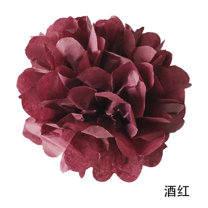 5pcs Wedding Decorative Paper Pompoms Pom Poms Flower Ball Party Home Decor Tissue Baby Shower Birthday Christmas DIY Decorat