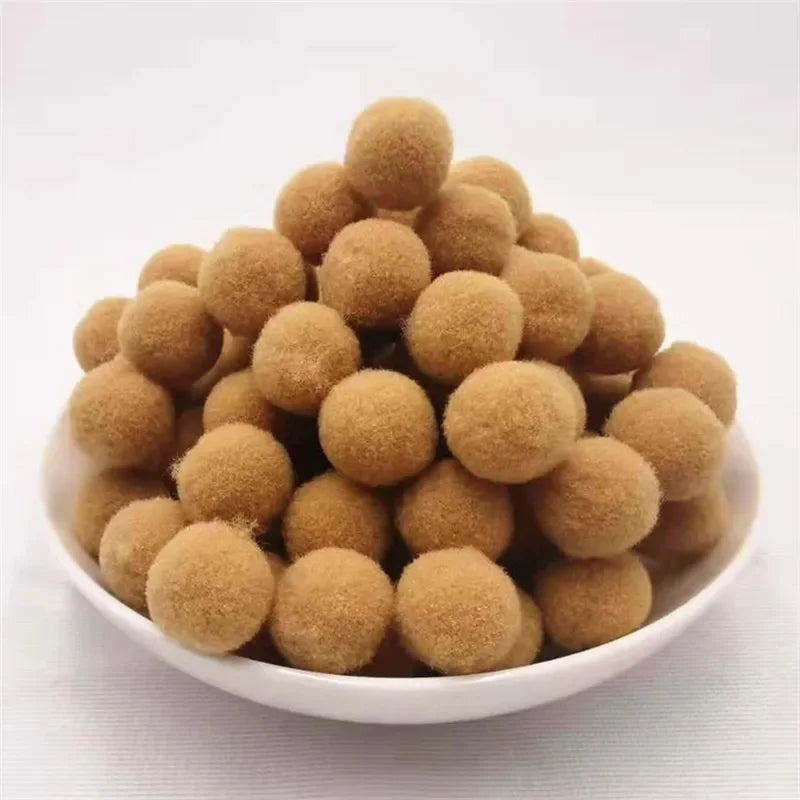 Kids DIY Pompoms Toy Craft Supplies Mini Fluffy Pompon 10/15/20/25mm Pom Poms Christmas Home Decoration Accessories 100pcs/50