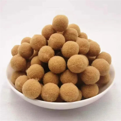 Kids DIY Pompoms Toy Craft Supplies Mini Fluffy Pompon 10/15/20/25mm Pom Poms Christmas Home Decoration Accessories 100pcs/50
