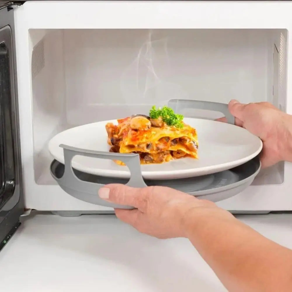 New Anti-deformed Microwave Plate Tray Home Cooking Supplies PP Microwave Plates Holder For Bowls, Easy to Clean Steam Holder