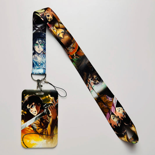 Anime Characters Card Holder Lanyard For ID Badges And Keys