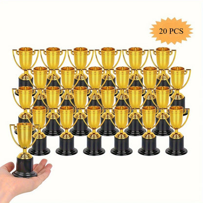 20pcs Elegant Trophy Awards - Durable Decorative Trophies for Corporate, School, Celebration Trophies, Sleek Tower Trophy - g